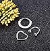 THUNARAZ Stainless Steel 3Pcs Body Piercing Jewelry Clicker Hoop Septum Cartilage Piercings Cubic Zirconia Silver Tone