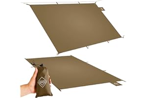 onewind Tent Footprint, Ultralight Camping Tarp Tent 4000mm Waterproof Rate PU Coating, 98" *55" Small Tarp Ground Sheet for Backpacking Hiking Camping Picnic, Brown
