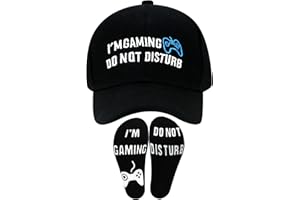 BCUEIDO Novelty Gamer Socks Hat, Funny Gamer Gifts Stocking Stuffers for Teens Boys Men Teenagers Black