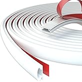 SOJITAS 49Ft Weather Stripping TPE, Door Seal Self-Adhesive Type D, Insulation Tape, Sealing Gaskets Windproof Sealing Strips