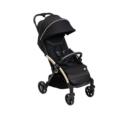Chicco Goody XPlus Stroller Suitable from Birth up to 4 Years (22kg), Easy Compact Design, Wheels with Added Suspension, Fully reclinable with Canopy for All Weather and 5pt Safety Harness, Black