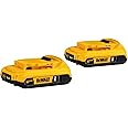 DEWALT 20V MAX Battery, Compact 2.0Ah Double Pack (DCB203-2)