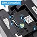 Fimax 4 PK Standard Laminated Label Tape Compatible for Brother P-Touch TZe-251 TZ251 TZe251 Black on White 0.94