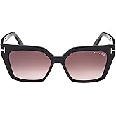 Tom Ford WINONA FT 1030 Shiny Black/Light Violet Shaded 53/15/140 women Sunglasses