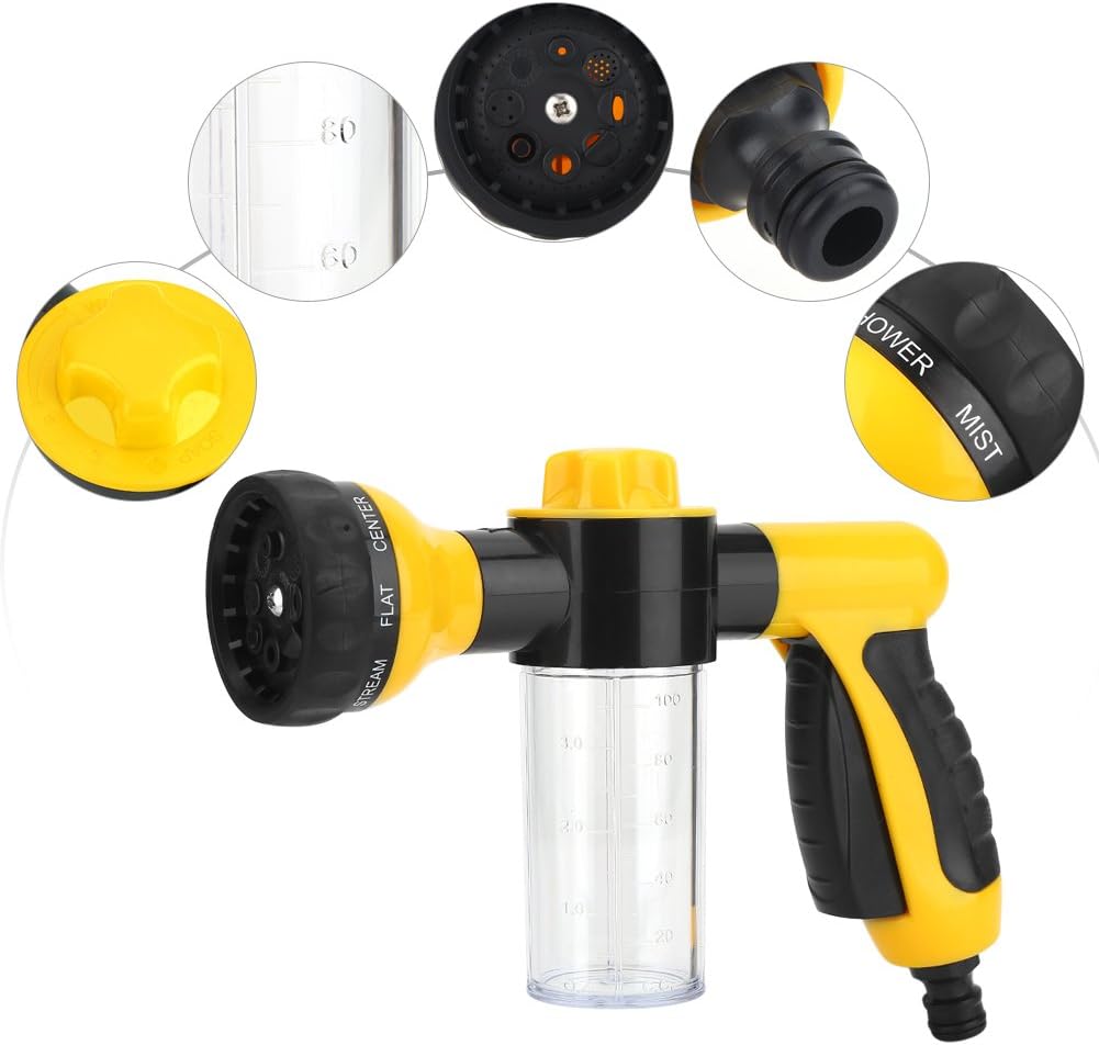 Snow Foam Lance Pressure Washer Foam Gun, Foam Maker Jet Foamer Soap Dispenser Nozzle Adjustable for Car Washing Yard Cleaning - Image 4