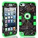 Kecko Defender Dual Layer Realtree Camo Pink Tree Mossy Shockproof Silicon Hybrid Fit Case for iPod Touch 5th Generation - Bird Green