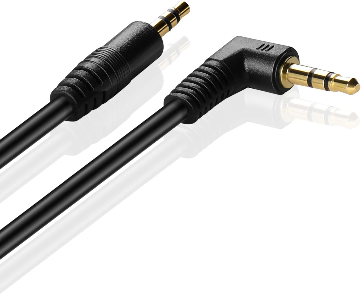 TNP Audio Cable 3.5mm Right Angle (6FT) Male to Male Gold Plated AUX Auxiliary Headset Jack Adapter TRS Cord for Bose Sony Headphones Cord Replacement iPhone iPod iPad Computer Portable Speaker Car - Image 4