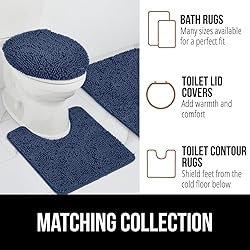 GORILLA GRIP Bathroom Rug Sets 3 Piece, Bath Mat