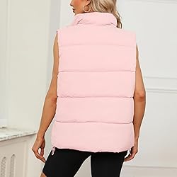 Century Star Pink Puffer Vest for Women's Outerwear