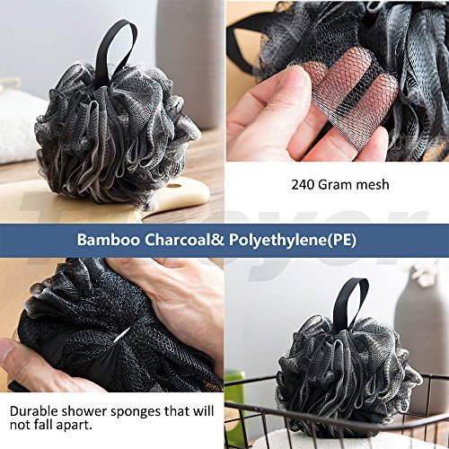 Bath Sponge,Loofah Bath Shower Sponge,Extra Large Mesh Pouf,Shower Poofs,Bath Pouf,Lufa Sponge,Shower Pcrub for Men and Women Full Lather Cleanse,Exfoliate with Bathing Accessories(3 Pack)