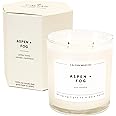 Calyan Wax Scented Candle, Aspen & Fog Candle for The Home Scented with Pine & Cedarwood, Soy Wax Aromatherapy Candle in Glass Jar with 37 Hour Burn Time, Non Toxic Scented Candles Gifts