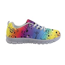 Wanyint Rainbow Music Note Print Women Sports