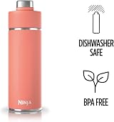 Ninja Thirsti 530 ml Water Bottle Leak-Proof Triple Insulated Coral view 6