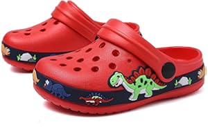 OHSNMAKSL Toddler Lined Clog Slippers Winter Garden Sandals Kids House Shoes Warm Slip On Sneakers Cartoon Slides for Boys and Girls