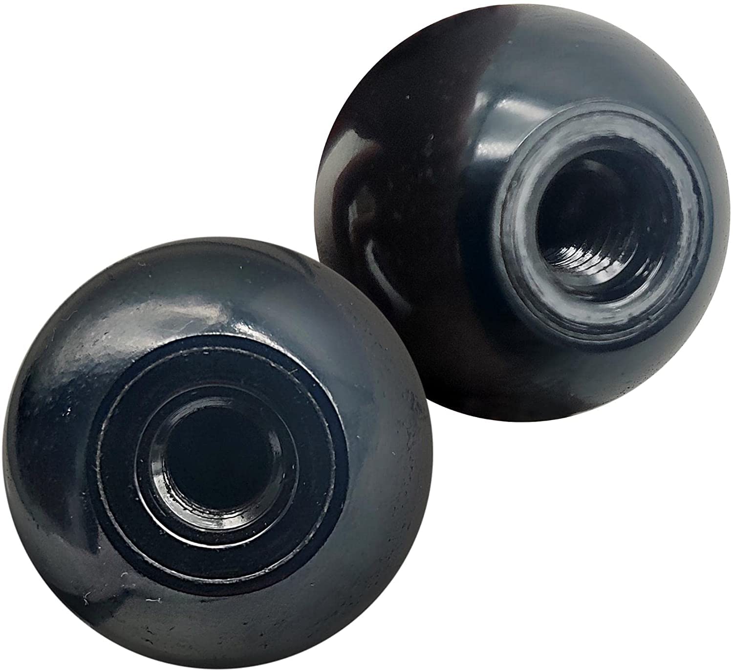 DOJA Industrial | Plastic Ball Knob | M6 | Pack 5 | Black Ball Knobs(Female Threaded Insert) | Black Handles and Knobs | High Insulation Thread Knob Lever Hand Grip | Round Handle Machine Gear