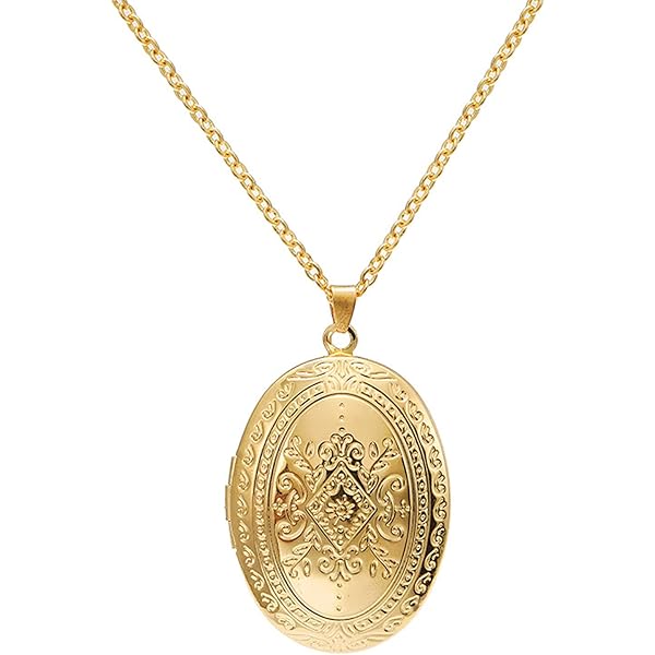 Ornate Chester Assayed Antique 9ct 375 Gold Locket 1913 With 18 Inch N –  The Vintage Compact Shop