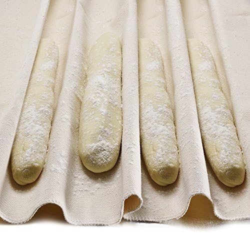 Professional Baker's Couche and Proofing Cloth Made Of 100% Cotton Material 24X36 Inch for Baguettes and Ciabatta Loaves