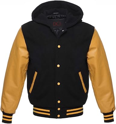 Boys//Girls College Letterman Fashion Kids Varsity Jacket AWDis Hoods