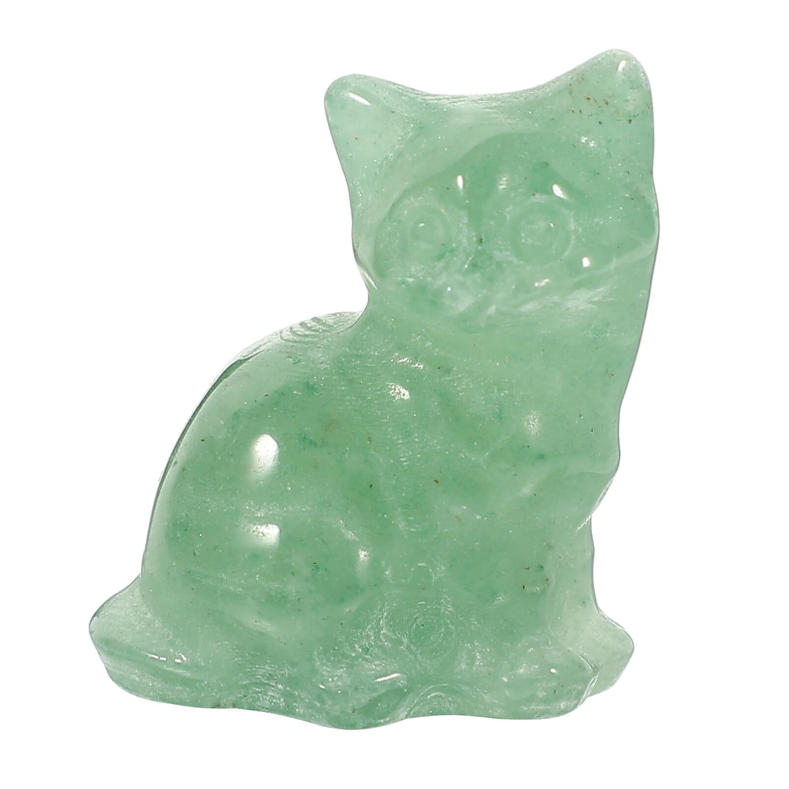 EXCEART Crystal Fortune Cat Figurines Miniature Decoration for Home Desktop Natural Material Craftsmanship Festivals and Special Occasions