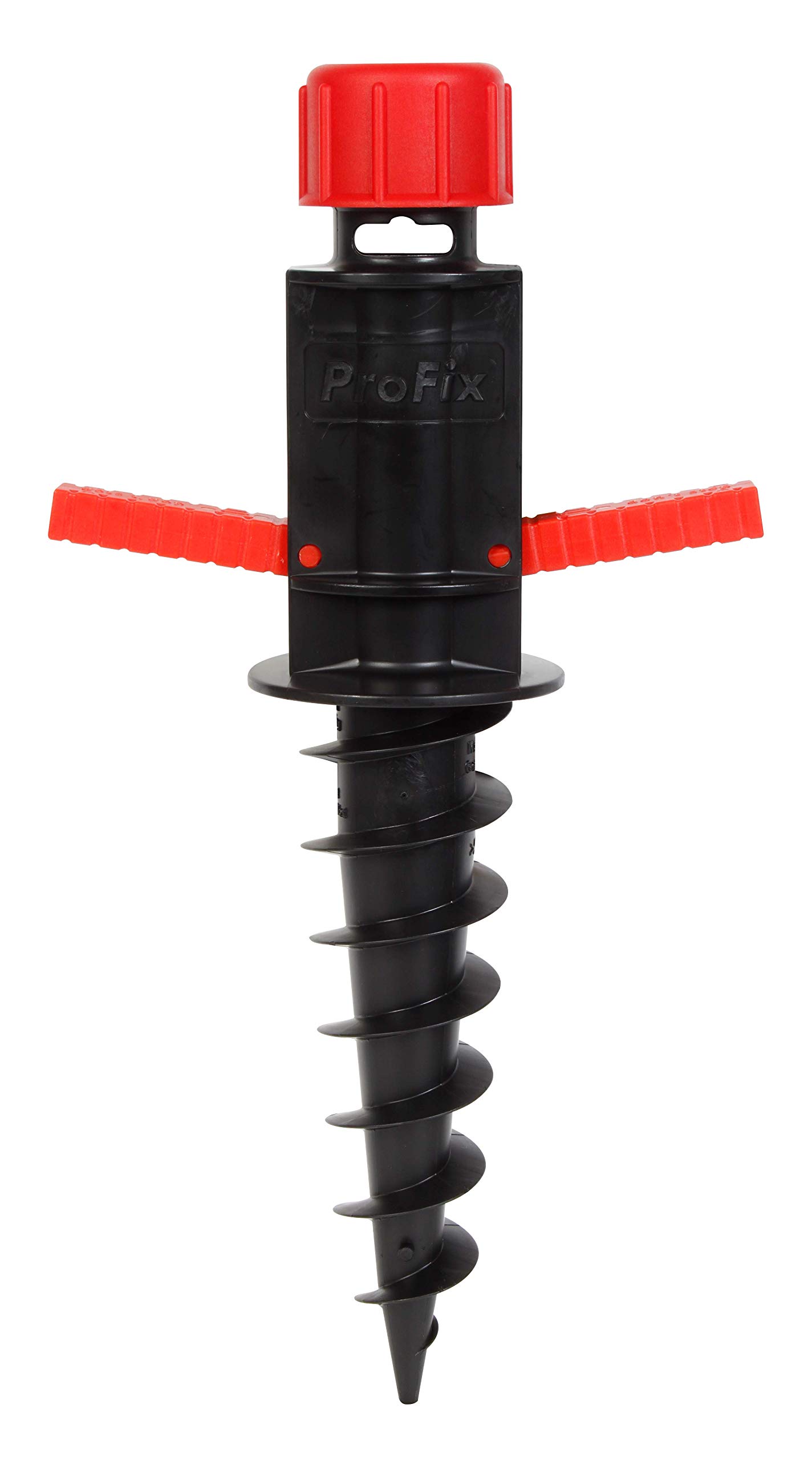 GAH-Alberts 609955 Screw-in ground Sleeve, Suitable for All Standing Pipes from Diameter 17 to 33 mm, Plastic, Black/red, Length 400 mm