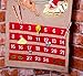 Christmas 24 Day Hanging Burlap Advent Calendar | Colorful Santa's Sleigh and Reindeer Christmas Design | Traditional Holiday Christmas Decor Theme | Perfect for Home or Office | Measures 21.75