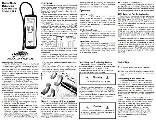 Fieldpiece Heated Diode Refrigerant Leak Detector - SRL8