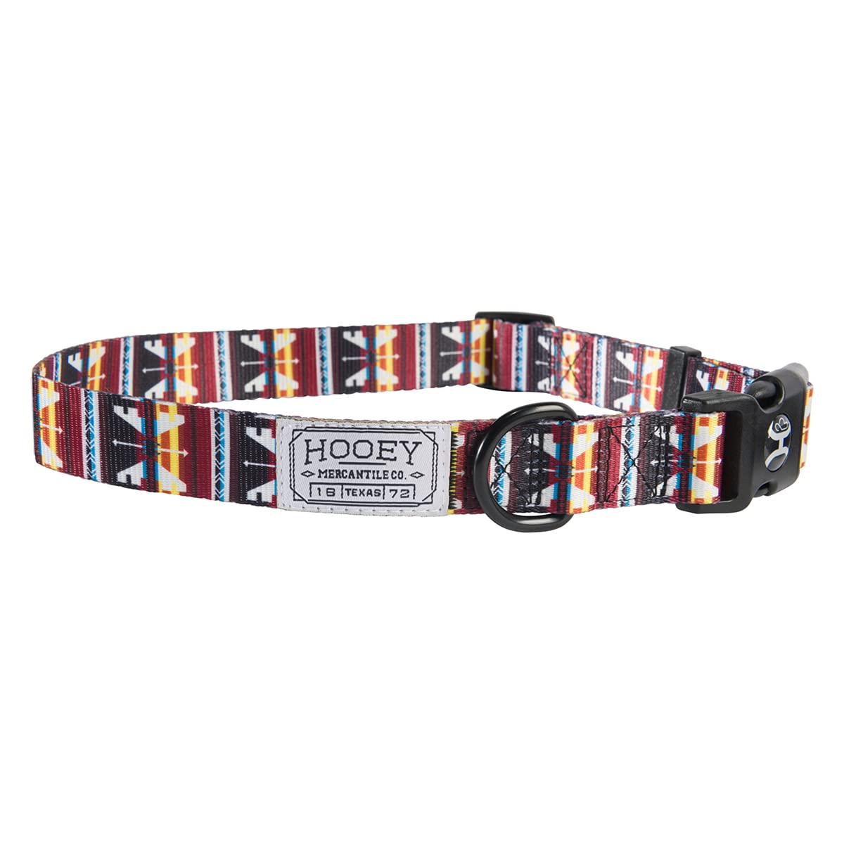 Hooey Nomad Dog Collar, Durable Polyester Webbing Collar with Western-Inspired Prints, Totem, Large