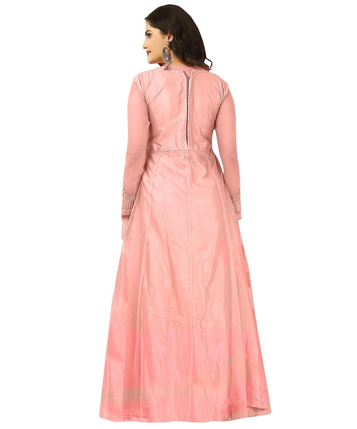 mordenfab women's dress material(rmaisha-3_pink_free size)