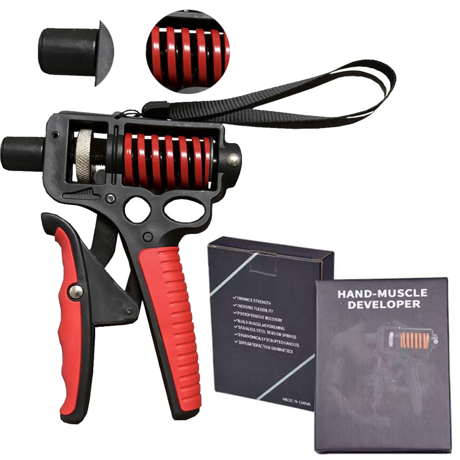 Photo 1 of 1 pack, 11LB-360LBforearm enhancer,Grip strength trainer, grip strength enhancer, comes with a small rope for easy carrying, lightweight and convenient to carry, for hand strength, hand grip strength training