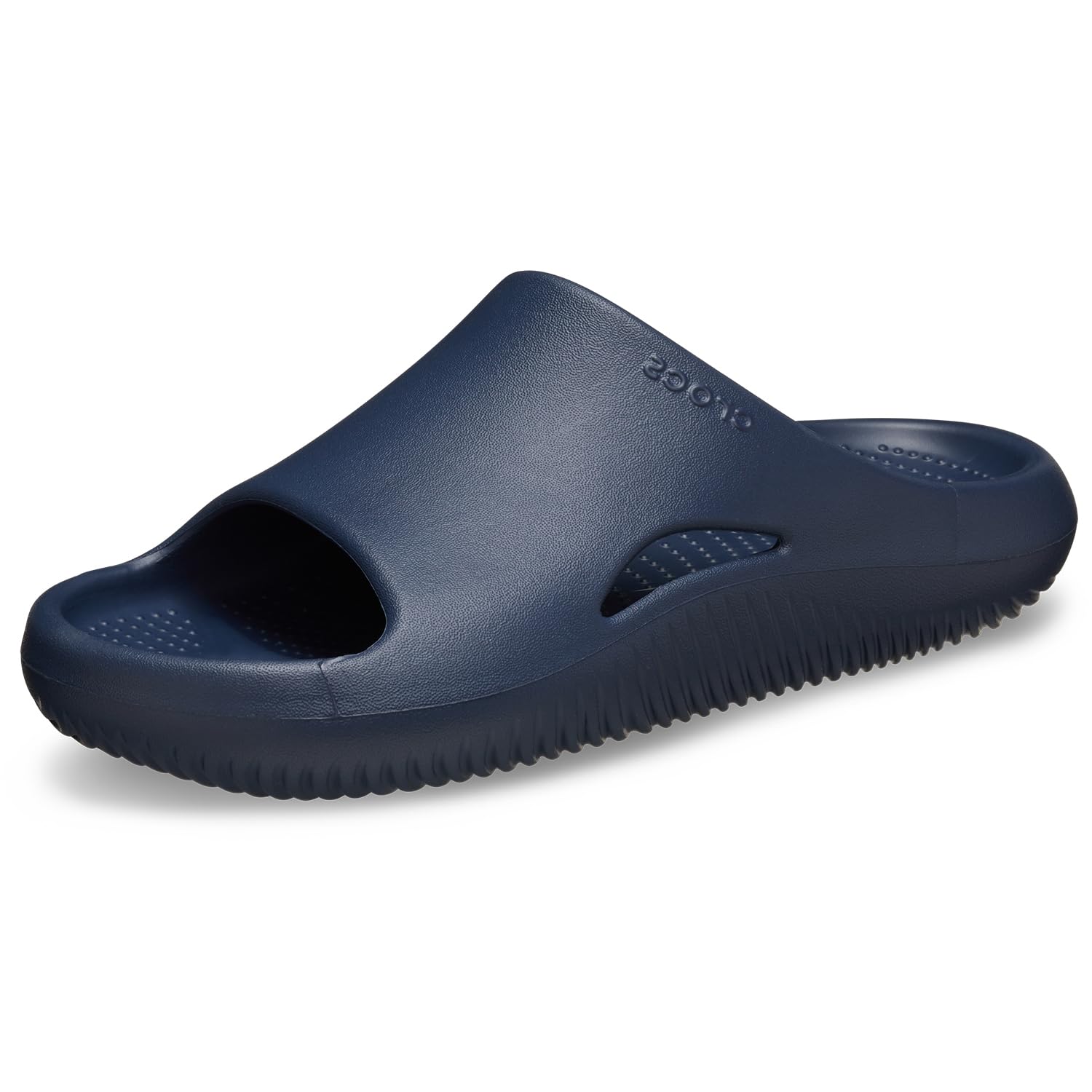 Crocs Unisex-Adult Mellow Recovery Slides Navy Men's 5 Women's 7 Medium Image