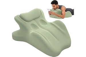 Myyixilau Memory Foam Leg Pillow, Multifunctional Prone Position Pillow, Bedside Reading Backrest Pillow (Green)