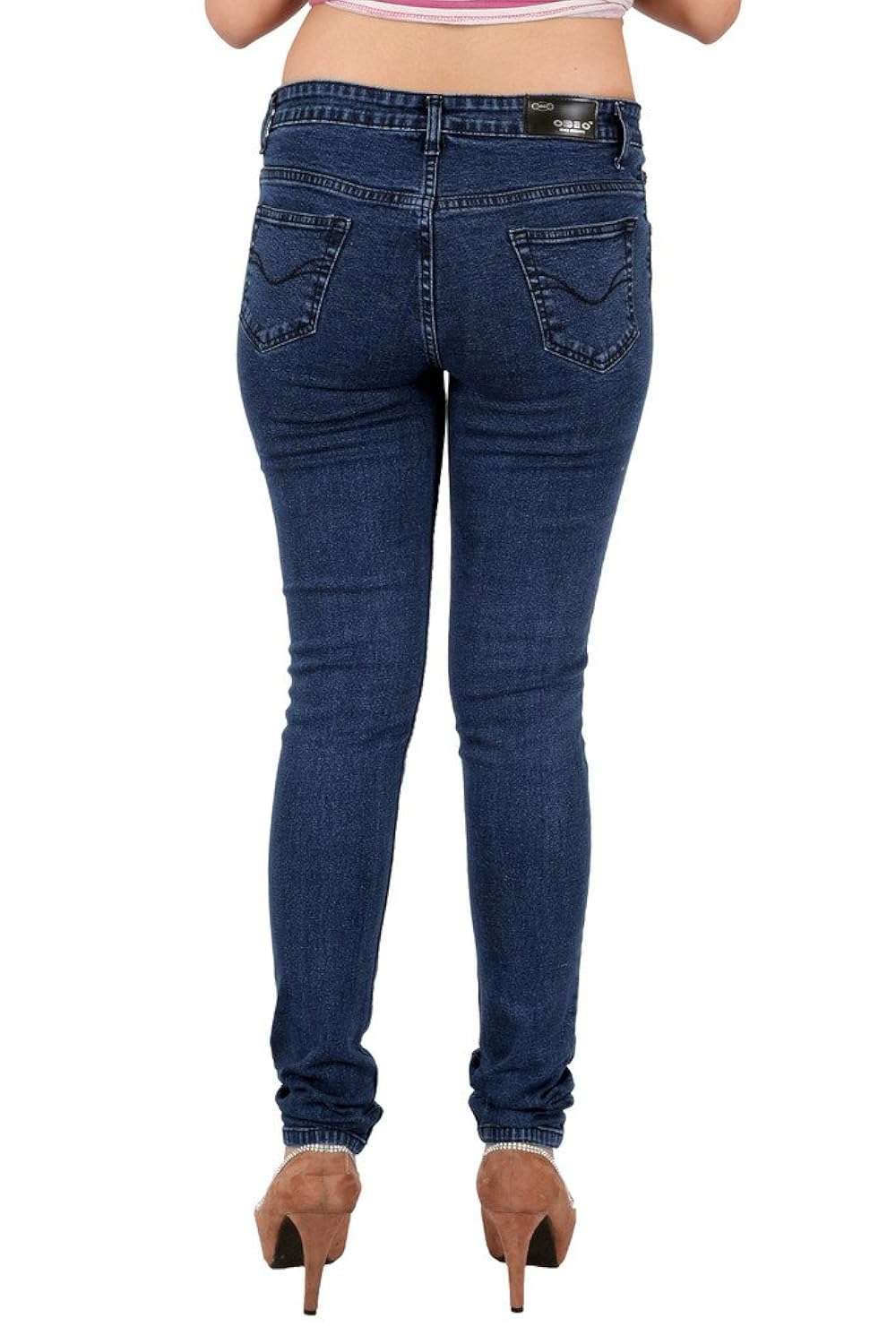 obeo women's slim fit stretchable denim