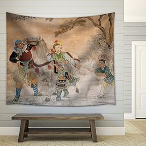 Chinese Classic Wall Drawing - Fabric Wall Tapestry Home Decor - 51x60 inches