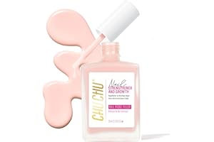 CHUCHU Protein Nail Strengthener for Gel Enthusiasts: Repair Thin Weak Peeling Nails After Acrylics Gel Removal - Nude Nail Hardener and Growth Treatment Ridge Filler Nude Polish