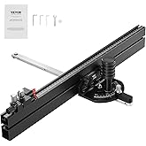 VEVOR Precision Miter Gauge, Standard Slot 3/4'' x 3/8'', Aluminum Alloy Table Saw Miter Gauge with 24 in Grating 15 Angle St
