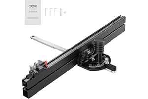 VEVOR Precision Miter Gauge, Standard Slot 3/4'' x 3/8'', Aluminum Alloy Table Saw Miter Gauge with 24 in Grating 15 Angle St