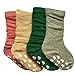 Tdeal 4 Pairs Baby Girls Crew Socks Anti Slip Non-skids Cotton Floor Ankle Sock