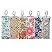 AZZUTORK Lip Balm Essential Oils Holder Carrier Clip-Set of 6 Key Chains (Paisley Mix)