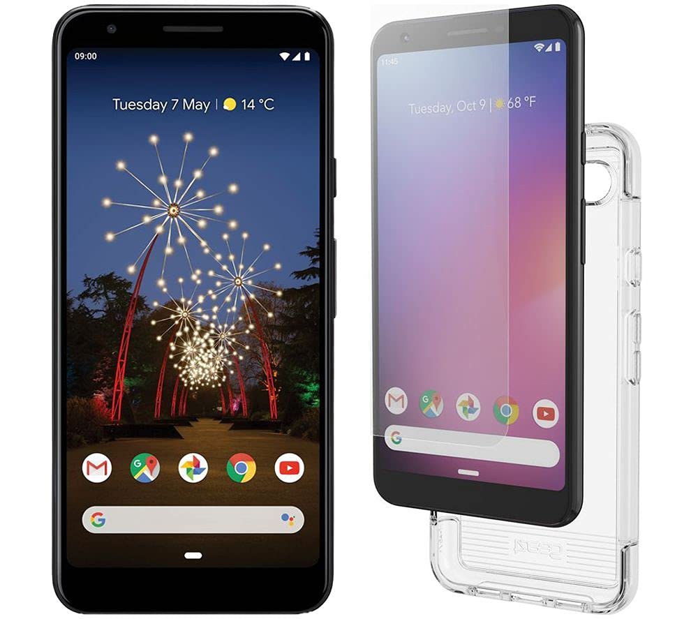 GEAR4 Wembley Google Pixel 3A Case & InvisibleShield Glass+ Screen Protector Bundle