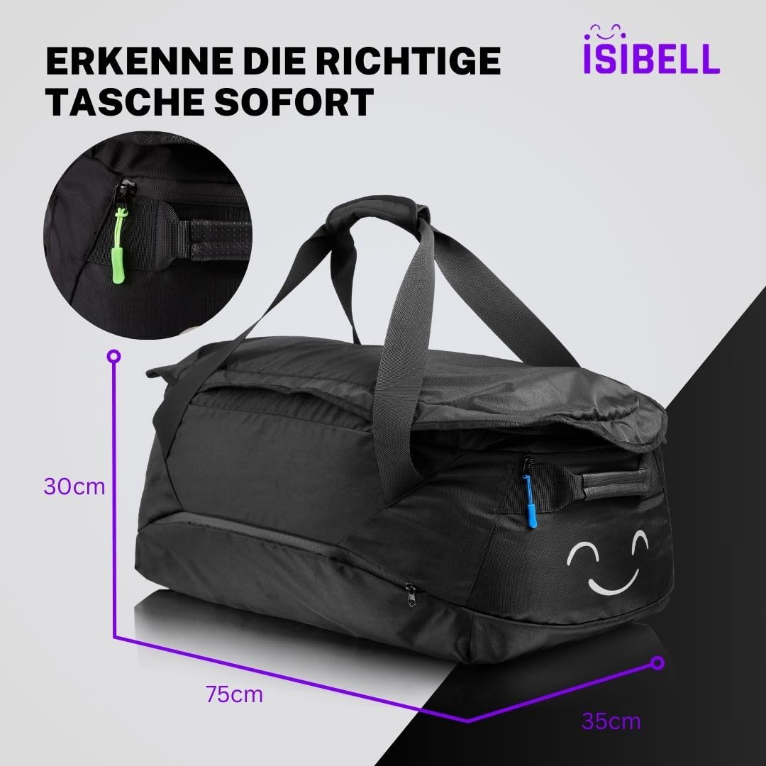 ISIBELL® Dachbox 4er Taschen Set mit Trittstufe für einfaches Be- und Entladen und Identifikationsmarker/Duffel Bag/dachbox Taschen/Tasche 6