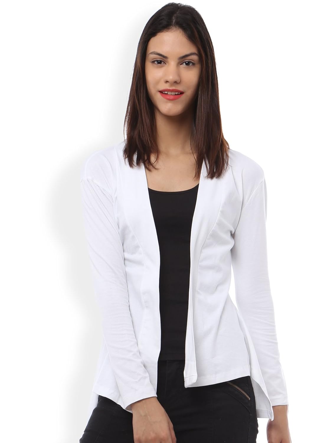 ten on ten women's white cotton shrug