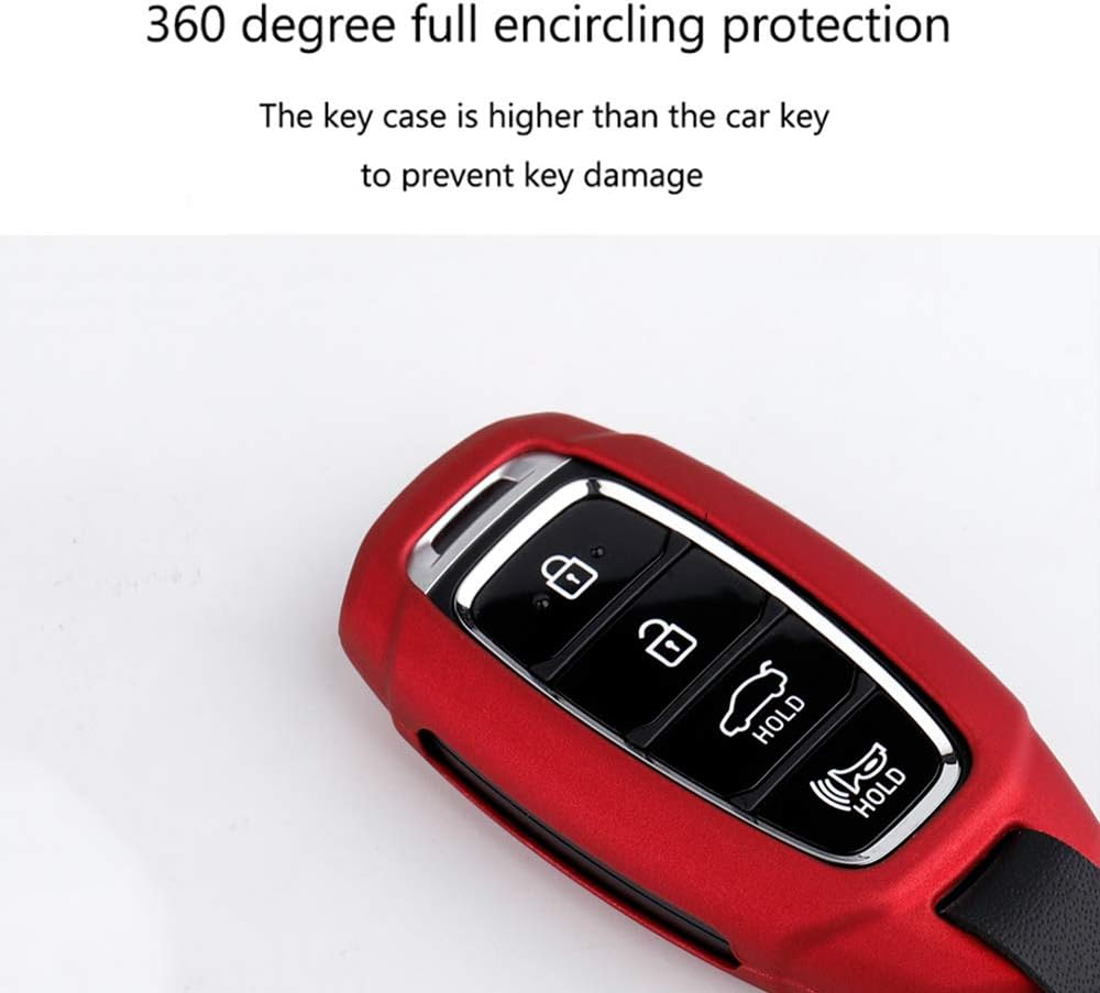 ontto Key Fob Cover for Hyundai Zinc Alloy Smart Key Case for Hyundai fista santa fe encino ix35 elantra Remote 3 Button Key Protector Holder Keyring Key Shell Starry color - Image 3