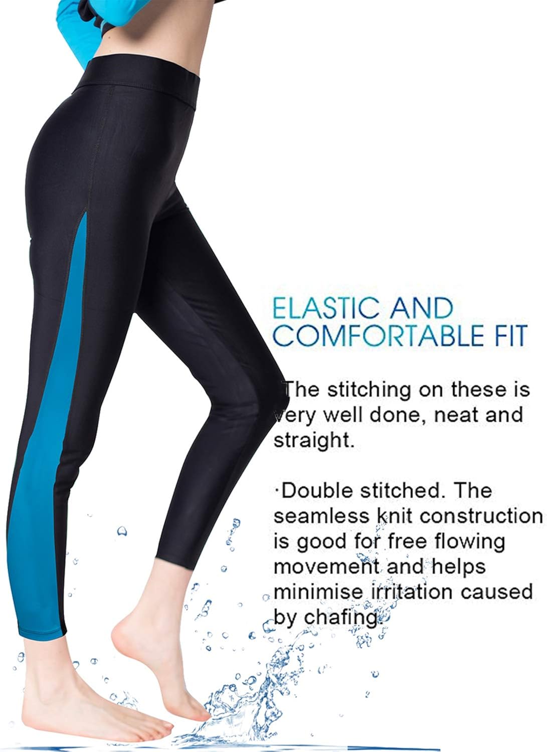 GEEK LIGHTING Womens UPF 50+ Surfing Skins Leggings Wetsuit Swim Long Pants: Clothing