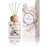 Orelune Reed Diffuser Set, 3.4 fl oz - Elegant Home Fragrance with Sticks - Long-Lasting Scented Oil Reed Diffuser for Bedroom, Bathroom Shelf Decor & Office (Dusty Lilac)