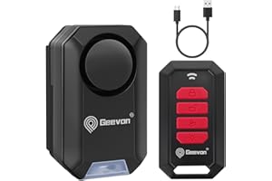 Geevon Loud 135dB Bike Alarms for Ebikes, Wireless Bike Alarm with Remote, Anti-Theft Bicycle Motorcycle Alarm Wireless Security Sensor Alarms, IPX5 Waterproof