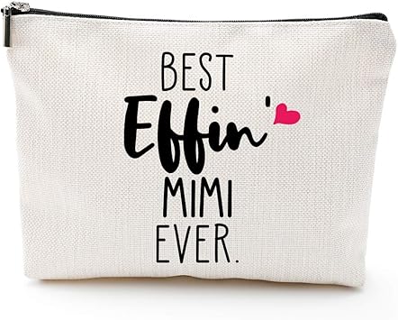 Amazon Co Jp Best Effin Mimi Ever Mom 誕生日プレゼント 新米ママギフト 娘から母への誕生日プレゼント おもしろお母さんギフト お母さんメイクアップバッグ 防水メイクアップバッグ Generic