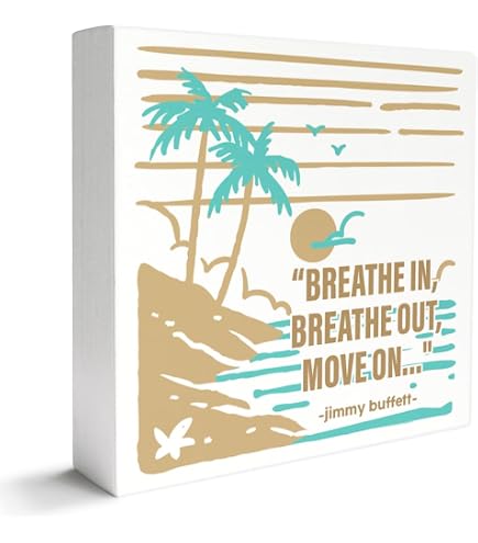 Beach Desk Decor Wooden Sign, Summer Beach Decor For Home Coastal Beach House