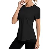 AVOOGUE Women's Short Sleeve Workout Tops Quick Dry Athletic UPF50+ Sun Protection Shirts Gym Hiking Running Yoga Clothes