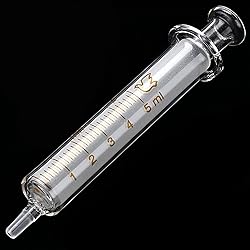 Gufastoe 5ml Glass Syringes with Caps for