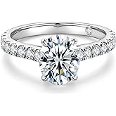 AnuClub Radiant/Oval Moissanite Engagement Ring Set, D Color VVS1, 925 Sterling Silver Promise Anniversary Ring for Women, Elegant Gift Packed